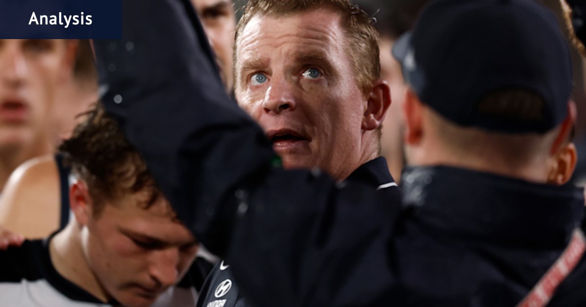 Carlton Blues coach Michael Voss remains upbeat despite another loss, this time to the Adelaide Crows to open Gather Round at Adelaide Oval