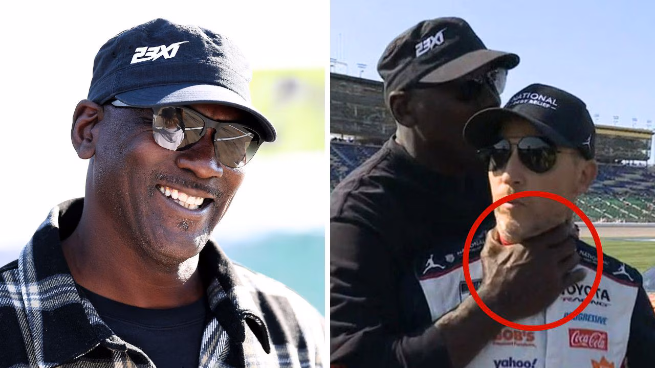 NASCAR icon Denny Hamlin breaks his silence after Michael Jordan grabbed his throat