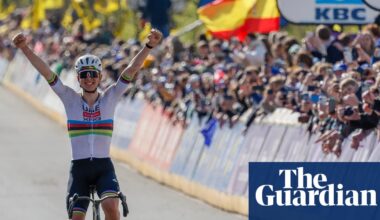 Pogacar holds off Van der Poel to win record-equalling third Tour of Flanders | Cycling