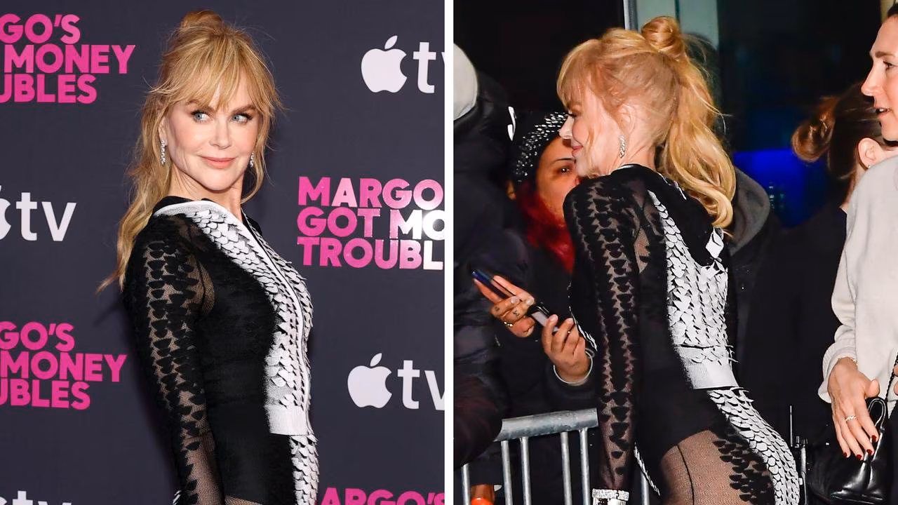 Nicole Kidman stuns in naked dress at new series premiere NYC