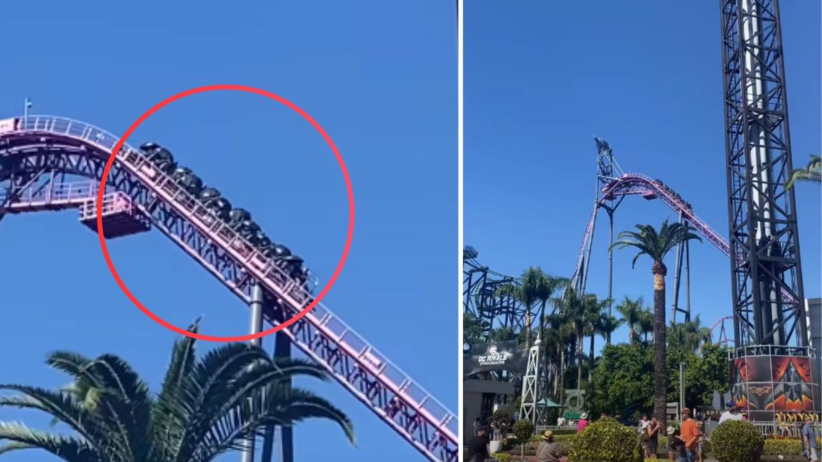 Movie World passengers become stuck as ride halts suddenly on the Gold Coast