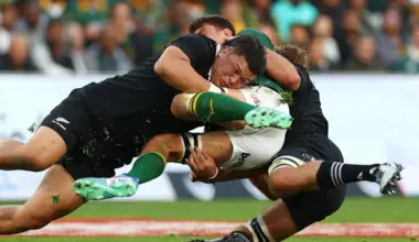 New Zealand's Tamaiti Williams in action during a Rugby Championship Test against  South Africa at Ellis Park in Johannesburg on August 31, 2024. Back-to-back world champions the Springboks have supplanted the All Blacks as the sport's standard bearers.
