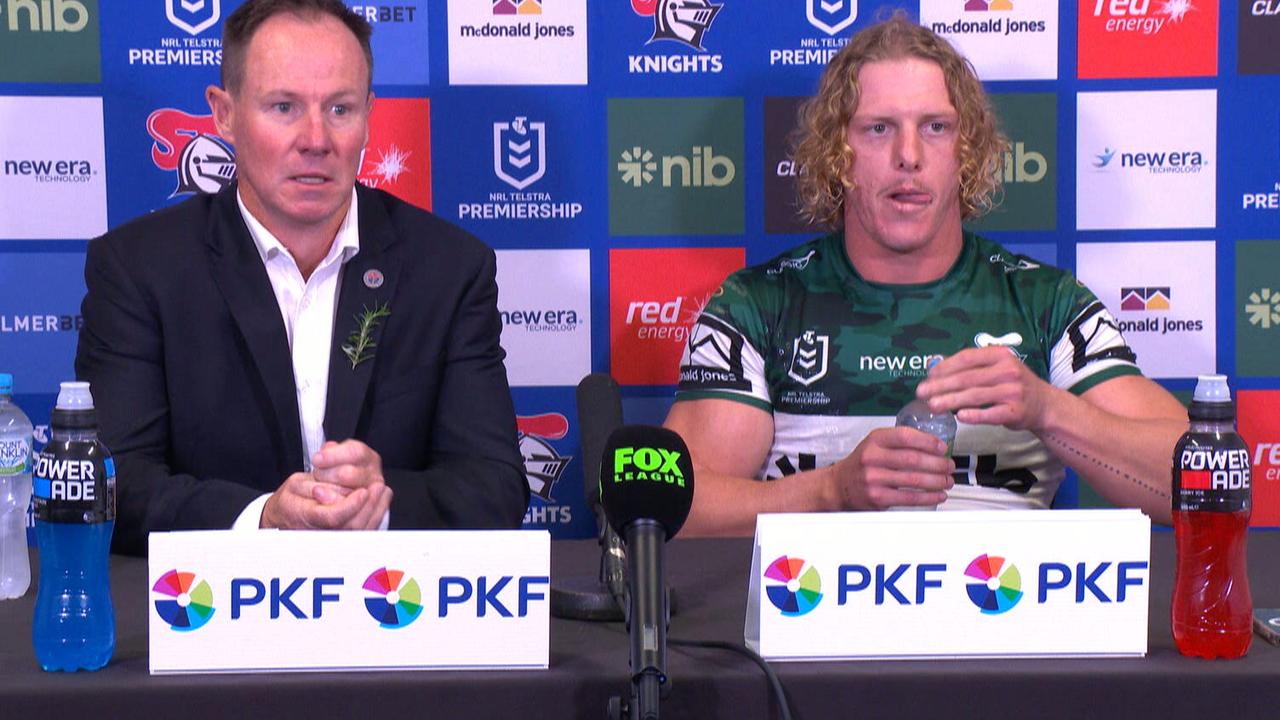 Justin Holbrook on Kalyn Ponga return, contract, Phoenix Crossland, Newcastle Knights vs Penrith Panthers, Round 8, press conference