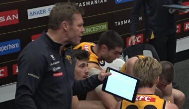 Why did Hawthorn coach Sam Mitchell spray Lloyd Meek, potential $3 billion cost for Hobart Macquarie Point Stadium, Tasmania Devils, Midweek Tackle, latest news