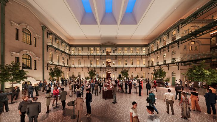 Three 12-metre-long skylights proposed above the internal courtyard space are designed to reconnect it to the external environment.