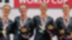 The NZ women's team pursuit from left to right Emily Shearman, Samantha Donnelly Bryonny Botha and Prudence Fowler take golf in Malaysia PHOTO: CYCLING NZ
