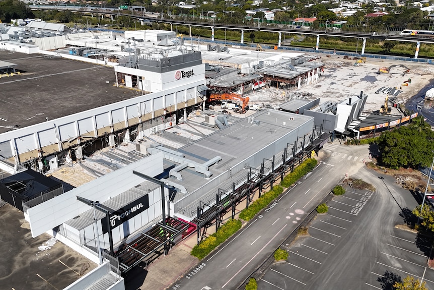 A drone shot of a building site