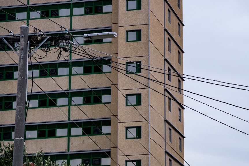 A public housing tower in Albert Park