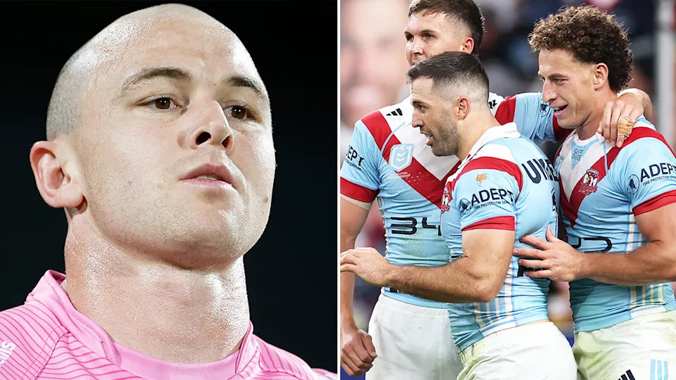 Dylan Edwards (pictured left) responded to James Tedesco's (pictured right) performance with three tries of his own on the weekend in the battle for the NSW Blues fullback jersey. (Images: Getty Images)