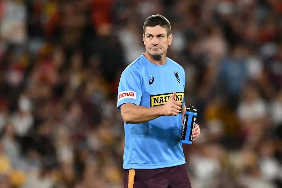 Matt Ballin gestures during a game.