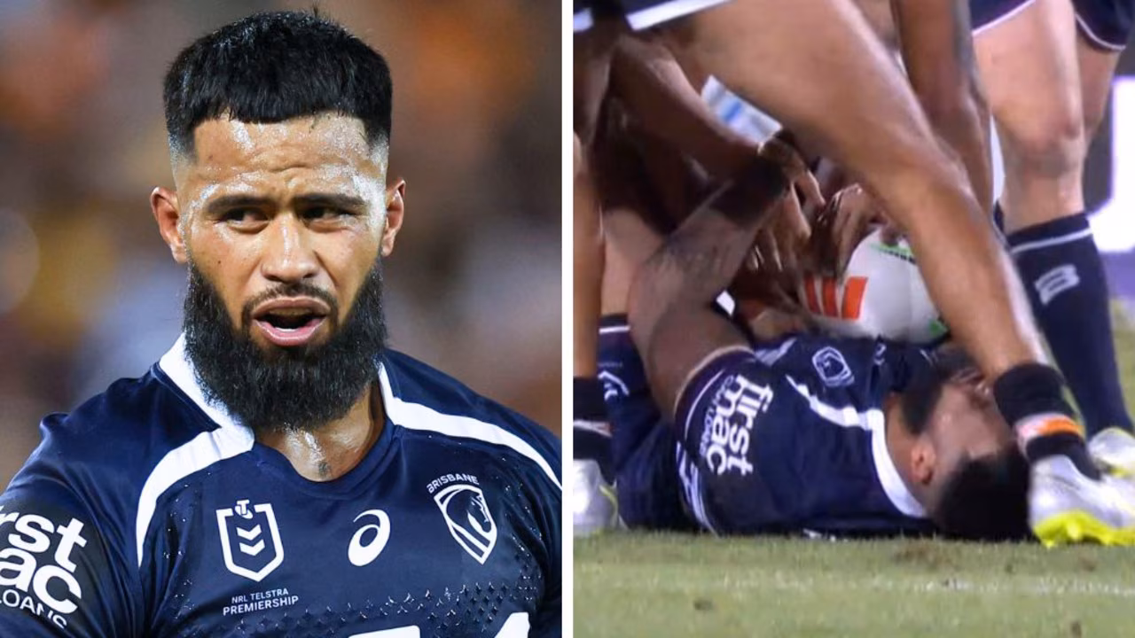 Payne Haas suffered a seemingly serious knee injury. Image: Getty