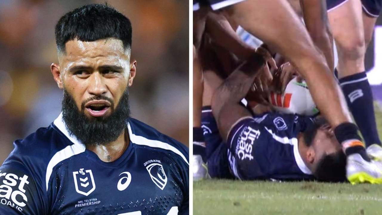 Payne Haas suffered a seemingly serious knee injury. Image: Getty