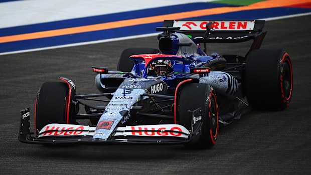 Daniel Ricciardo of Australia driving the (3) Visa Cash App RB VCARB 01 on track during final practice ahead of the F1 Grand Prix of Singapore at Marina Bay Street Circuit on September 21, 2024 in Singapore, Singapore. (Photo by Clive Mason/Getty Images)