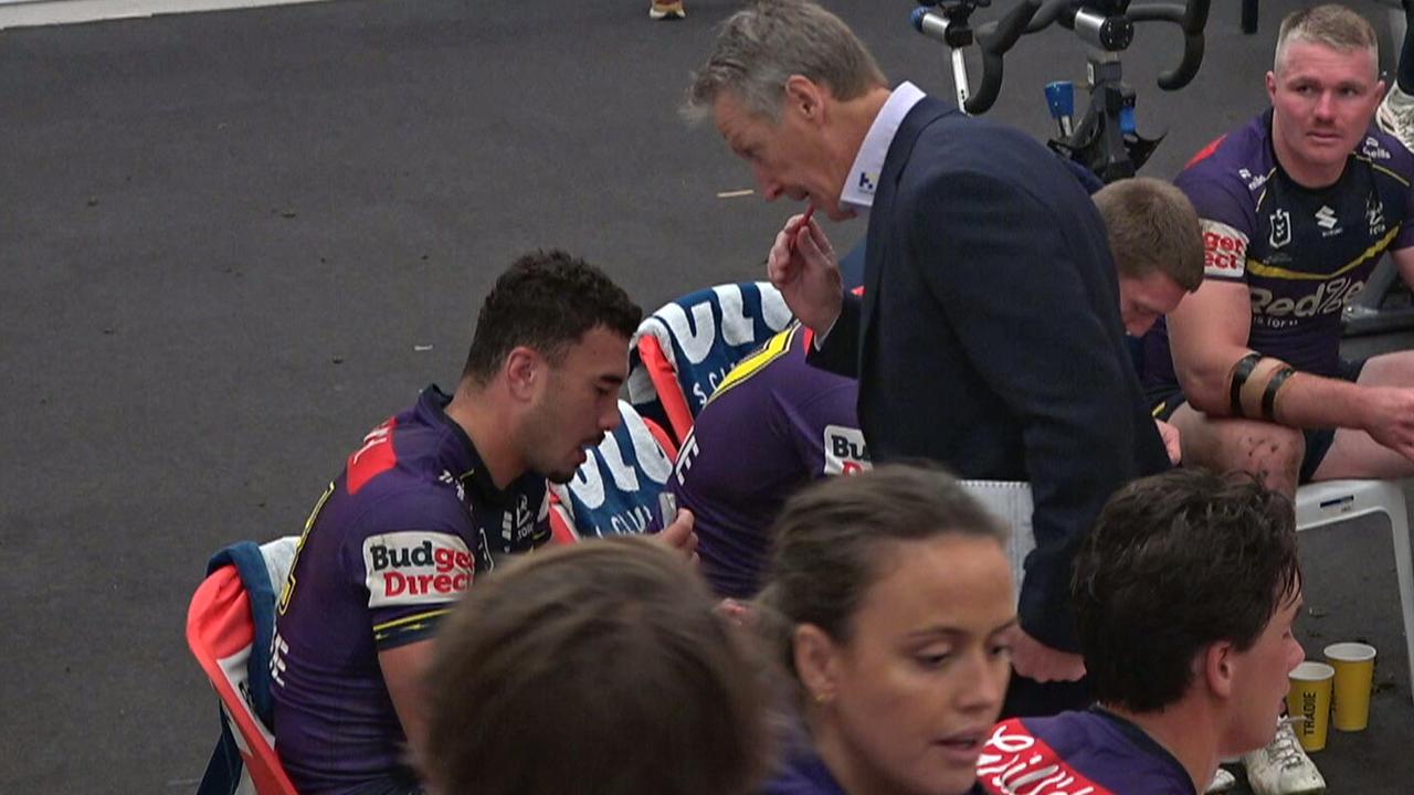 Storm forward Joe Chan cops huge spray from Craig Bellamy, what did he say, Shaun Johnson calls Joe Chan the scapegoat, Storm v Warriors, news, reaction