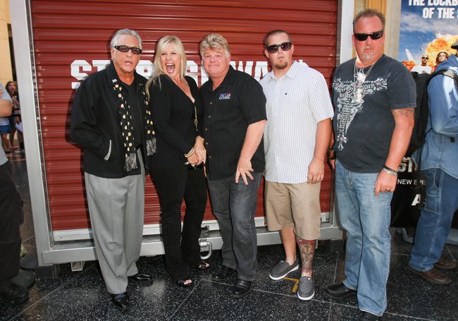 Storage Wars stars (L-R) Barry Weiss, Laura Dotson, Dan Dotson, Brandon Sheets and Darrell Sheets in 2012.