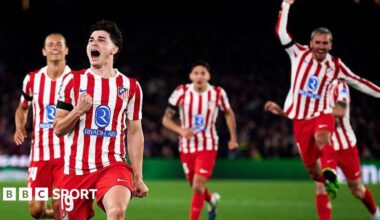 Barcelona 0-2 Atletico Madrid - Diego Simeone's side secure crucial Champions League quarter-final first-leg advantage