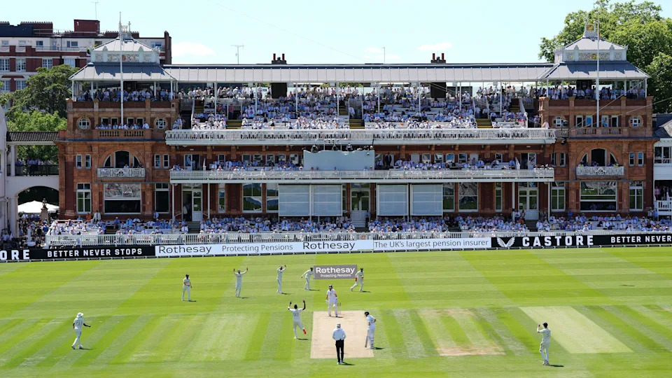 A general view as India appeal during day one of the Third Rothesay Men's Test at Lord's, London.
