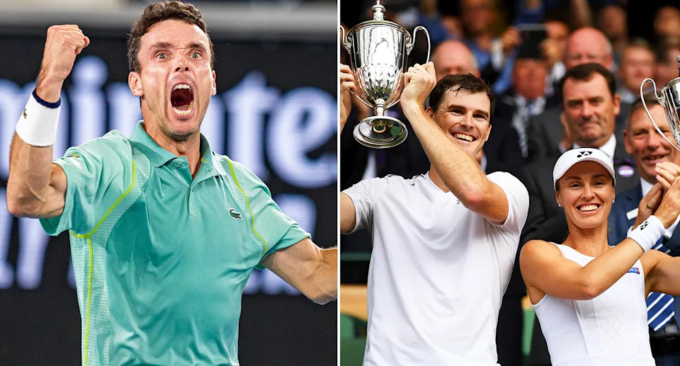 Roberto Bautista Agut and Jamie Murray.