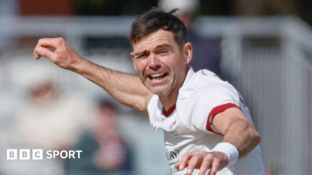 James Anderson celebrates a wicket