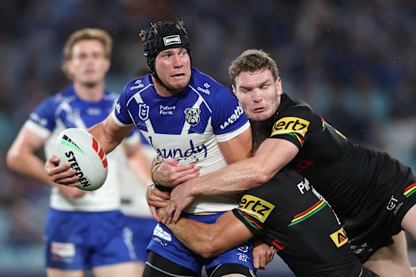 Matt Burton helped the Dogs to a shock win over Penrith on Thursday night.
