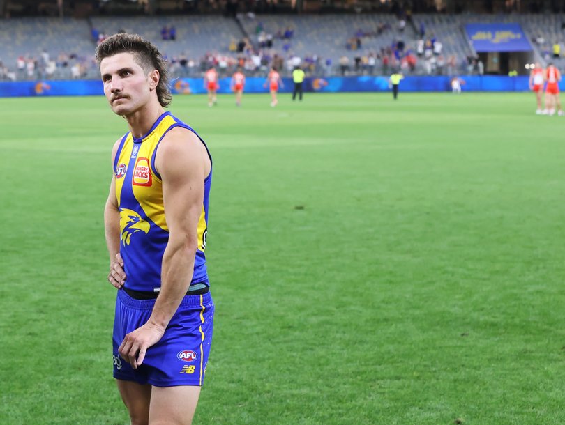 Liam Baker after their loss to the Swans by 128 points.