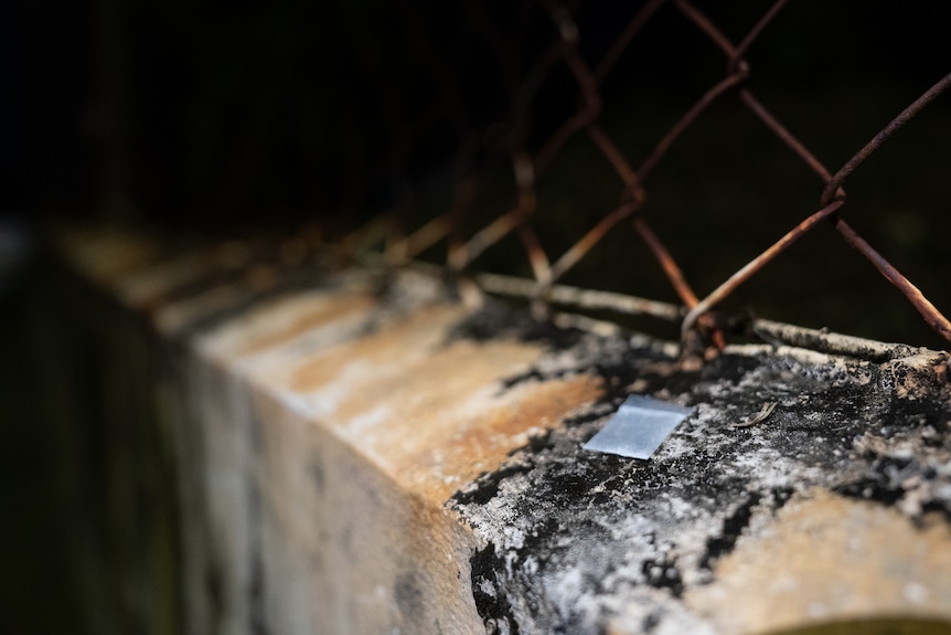 A bag with white powder inside.