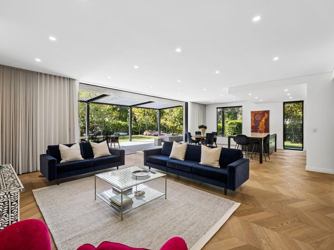 Located at 9 Haining Avenue, the property sits on an 832sqm block within a leafy enclave of North Cottesloe.

