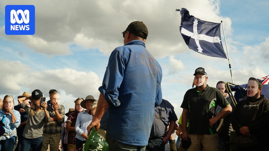 VicGrid surveyors cancel access visit after farmgate protest makes them feel unsafe
