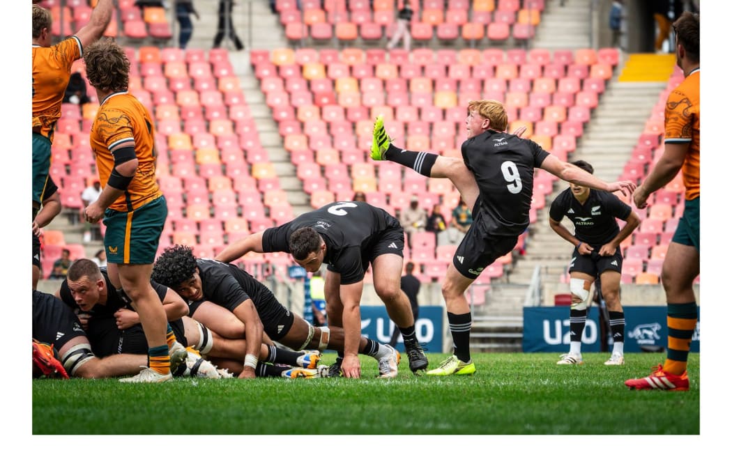 New Zealand under 20s in action against Australia in South Africa.
