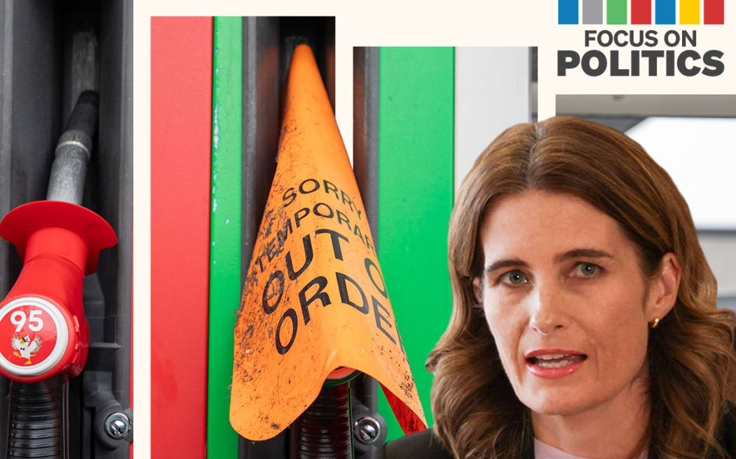 Focus on Politics: Composite of Nicola Willis and fuel pumps.