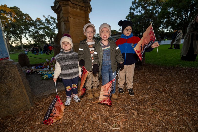 Eden Casey 3, Quinten Casey 6, Cole Casey 4, and Gabriel Casey, 5.