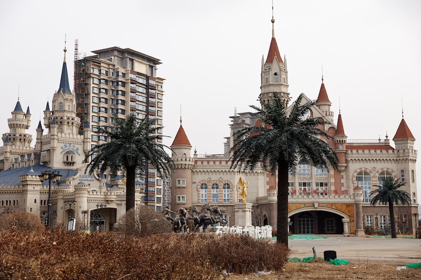 An unfinished residential development in China.