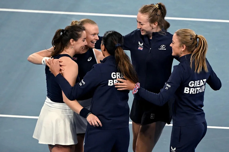 GB could celebrate reaching September's BJK Cup Finals (AFP via Getty Images)