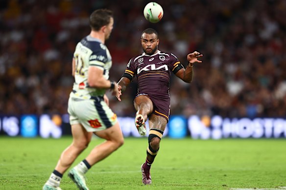 Ezra Mam takes a kick.