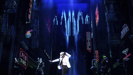 yles Frost as Michael Jackson in the musical MJ.