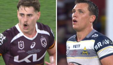 North Queensland Cowboys defeat Brisbane Broncos, highlights, Scott Drinkwater, Thomas Duffy, Reed Mahoney, Cory Paix, Pat Carrigan sin bin