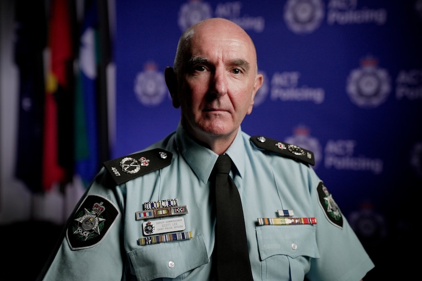 ACT Chief Police Officer Scott Lee in the Belconnen Police Station