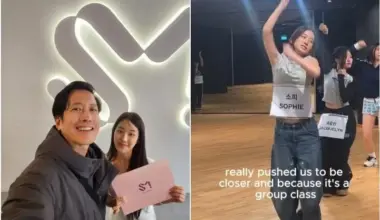 Singaporean actor Benjamin Heng with his daughter Sophie, a student in K-pop training academy SM Universe (Singapore)'s  inaugural Professional Training Programme.