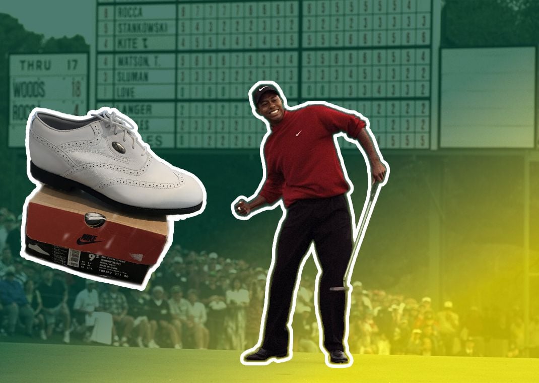 Tiger Woods wins 1997 Masters in Nike Air Zoom Litany Wing Tips