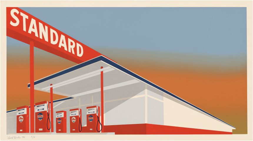 Ed Ruscha, “Standard Station,” 1966.