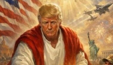 Doctored Jesus: An AI image inviting us to worship Trump