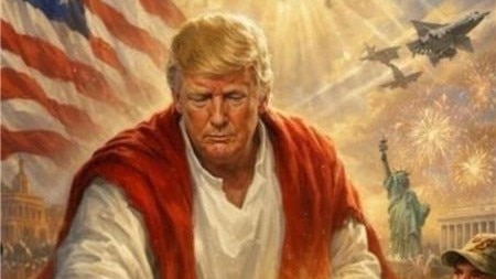Doctored Jesus: An AI image inviting us to worship Trump