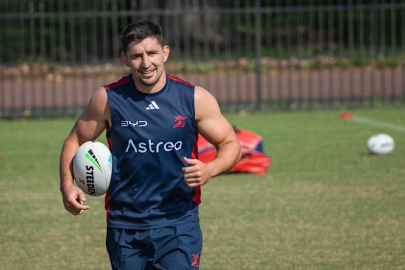 Victor Radley trained on Monday ahead of his long-awaited return for the Roosters.