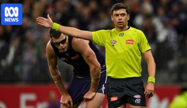 AFL concedes error on controversial ARC call as league boss says umpiring 'as good as it's been for a long time'