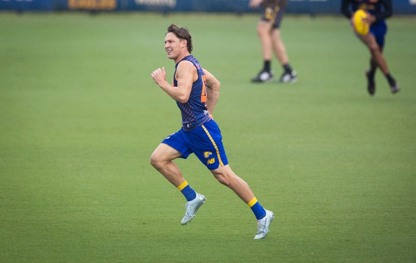 Milan Murdock at Eagles training ahead of the Dreby this weekend