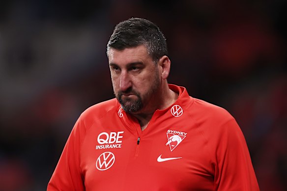 Swans head coach Dean Cox.