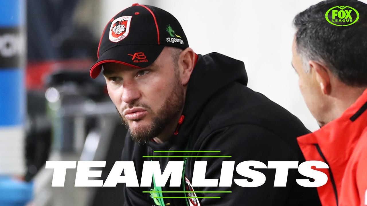 Team Lists Round 8, ins and outs, team selections, injuries, Dean Young, Dragons team changes, Kyle Flanagan, Broncos injuries, Michael Maguire