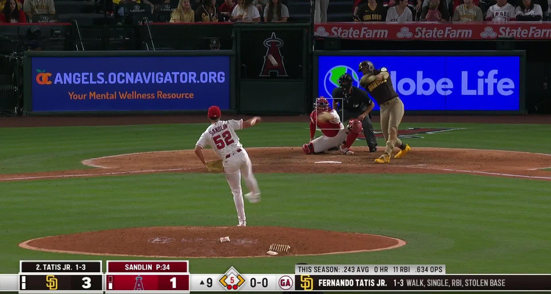 Padres break through late as Laureano and Tatis lift San Diego past Angels 4-1