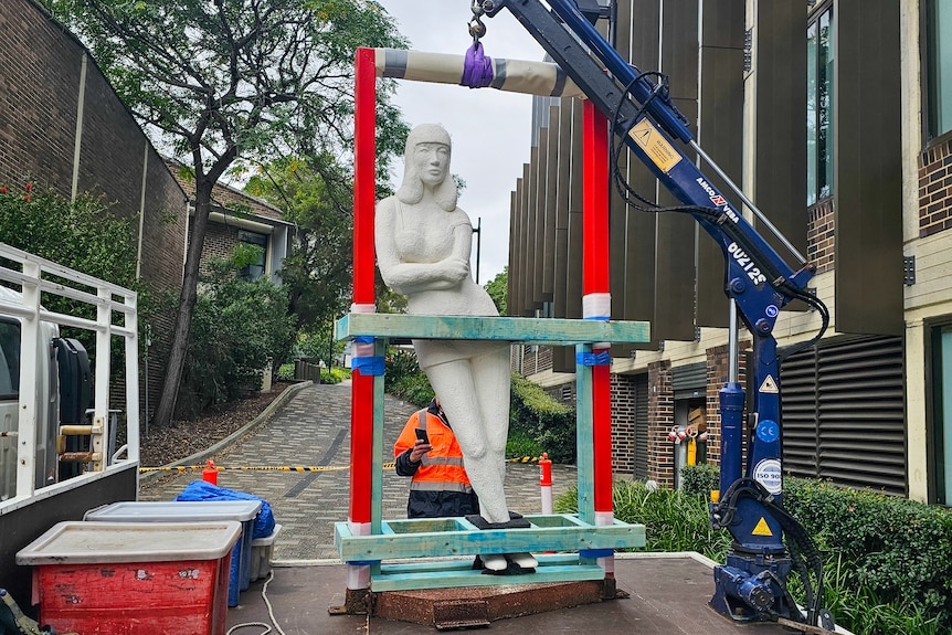 A white state being removed. 