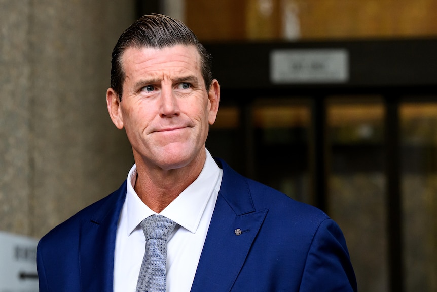 Ben Roberts Smith is seen during a break the Federal Court of Australia in Sydney
